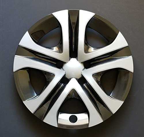 MARROW New Wheel Covers Replacements Fits 2013-2018 Toyota RAV4, 17 Inch, 5 Spoke, Silver/Black, Plastic, Set of 4