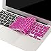 MOSISO Protective Keyboard Cover Skin Compatible with MacBook Air 11 inch (Models: A1370 & A1465), Rose Red