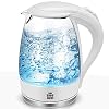 ForMe Glazen Waterkoker 1,7 Liter I Roestvrij Staal I 2200W Glas Theekoker I Kalkfilter I Blauwe Led Theeketel I 360…