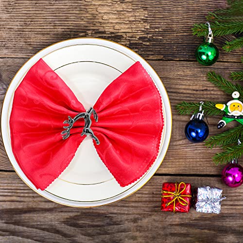 Napkin Rings Set of 4 Black Bulk for Wedding Party Holiday Thanksgiving Christmas Everyday Home Table Decoration Accessory Adornment