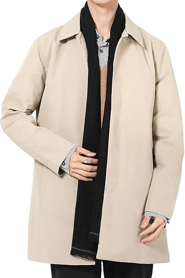 Amazon Uninest コート メンズ ロング 防風 無地 撥水 ビジネス トレンチコート ジャケット ジャンパー アウター カジュアル おしゃれ Ll 02 ベージュ コート ジャケット 通販