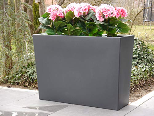 Eastwest-Trading GmbH Raumteiler STILO L100x B35x H70cm aus Kunststoff mit Einsatz, anthrazit, Sichtschutz, Trennelement… – Bild 2