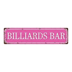 BILLIARDS BAR Sports Vintage Metal Tin Street Sign