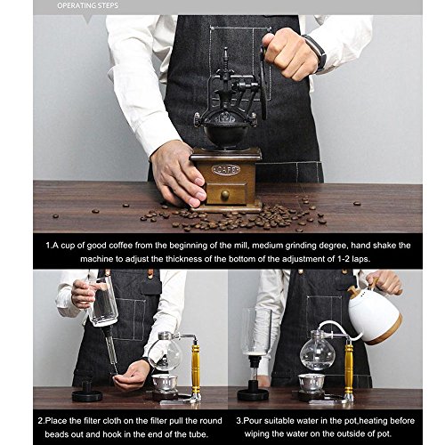 moon-1 Syphon Coffee Maker Japanese Style Vacuum Glass Siphon Pot Percolators 1-3 Cups Siphon Coffee Maker (Syphon) (Coffee Maker) (74-2)