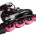 Inline Skates for Girls and Boys, Skates with Gel Wheels Adjustable Sizing for Adults and Kids, Inline Skates for Adult Female, Male, Lightweight Skates, High Bounce, Pink