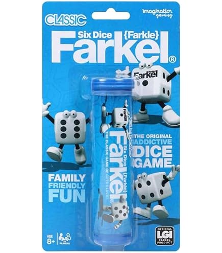Farkle - Gioco Di Dadi Classico Per 2+ Giocatori, Da 8 Anni, Con Shaker E Blocca Punteggi