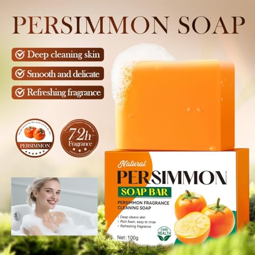 LBOYLOVE® Persimmon Extract Odor-Eliminating Soap – Aging-Related Smell Targeted Bath Bar, Deep Cleansing Purifying Formula for Body, Feet & Underarms (2pcs)