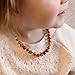 Amber Teething Necklace for Babies Amberta - Anti Inflammatory, Teething Discomfort & Drooling Relief, Natural Soothing Effect - 100% Pure Amber, Twist-in Screw Clasp, Handmade