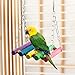 AK KYC 8 Pack Bird Parrot Toys Swing Chewing Hanging Bell Cage Hammock Toy for Small Parakeets Cockatiels Conures Parrots Love Birds Finches