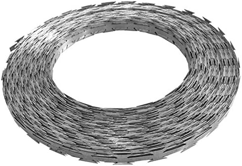 13.8" Razor Wire / Helical Barbed Wire Galvanized Steel 1 Coil 328 Feet Coverage