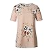 Clearance Sale! Women Shirts WEUIE Floral V Neck Print Loose Beach Ladies Casual T Shirt Tops Blouse Top (Size XL/US 12, Z05)
