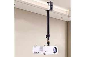 AIFEELIFE Projector Ceiling Mount Stand, Adjustable Length Projector Stand, Ceiling Mount Projectors Holder for QKK, DR.J, DBPOWER, Eazze, VANKYO, AAXA, Jinhoo, PVO, TMY, AuKing and Most Other Mini Projectors
