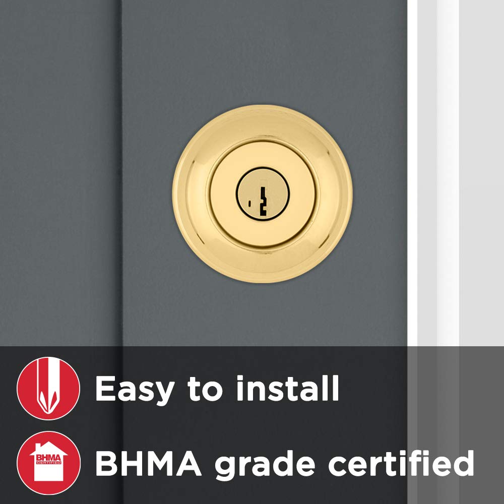 Kwikset Juno Entry Door Knob with Lock and Key, Secure Keyed Handle