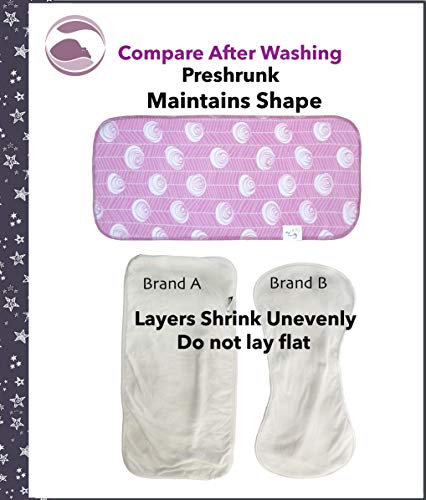 Cambria Baby 5 Pack Organic Cotton Premium Burp Cloths for Girl (5 Pack) - Thumbnail 4
