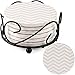 Coasters for Drinks Absorbent with Holder Included - 6 Grey Chevron Pattern on Big Ceramic Stones with Cork Back, Use as Home Decor and Save Your Furniture from Water Stains, Marks and Scratches