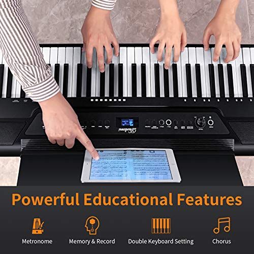 Duoliemi Weighted Digital Piano with Bluetooth, 88 Key Full Size