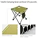 Yolafe Camping Stool, Lightweight Sturdy Portable Stool with Side Pocket,Sets Up in 1 Seconds, Folding Stool for Camping, Fishing, Hiking, Camping Stools for Adults with Carry Bag
