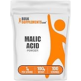 BulkSupplements.com Malic Acid Powder - L-Malic Acid, Dietary Supplement - Food Grade, Pure & Gluten Free, 1g per Serving, 100g (3.5 oz) (Pack of 1)