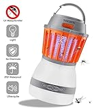 Texsens Bug Zapper & Camping Lantern IP67 Rainproof 2-in-1 Cordless Mosquito Killer Lamp Rechargeable & Portable for Indoor/Outdoors & Emergencies
