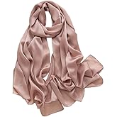 Trillion London® Spring Collection Silk Scarf - Silk Neck Scarf For Women - Ladies Lightweight Scarves Shawl Wraps 70" x 35"