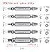 EONLION Goldpar 5 Piece Damaged Screw Extractor Set, Damaged Screw and Bolt Exctractor Set, Easily Remove Stripped Or Damaged Screws. Made from H.S.S. 4341#, the Hardness is 62-63hrc, Set of 5 Screw Removers