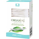 Organyc 100% Certified Organic Cotton Swabs - No Man-Made Materials, 200 Count, White