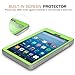 MoKo Case for All-New Amazon Fire HD 8 Tablet (7th Generation, 2017 Release Only) - [Heavy Duty] Shockproof Full Body Rugged Cover with Built-in Screen Protector for Fire HD 8, GREEN & GRAY