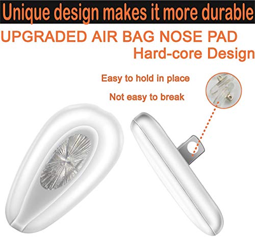 image for FSACLE Eyeglass Nose Pads,Upgraded Metal and Soft Silicone Air Chamber
