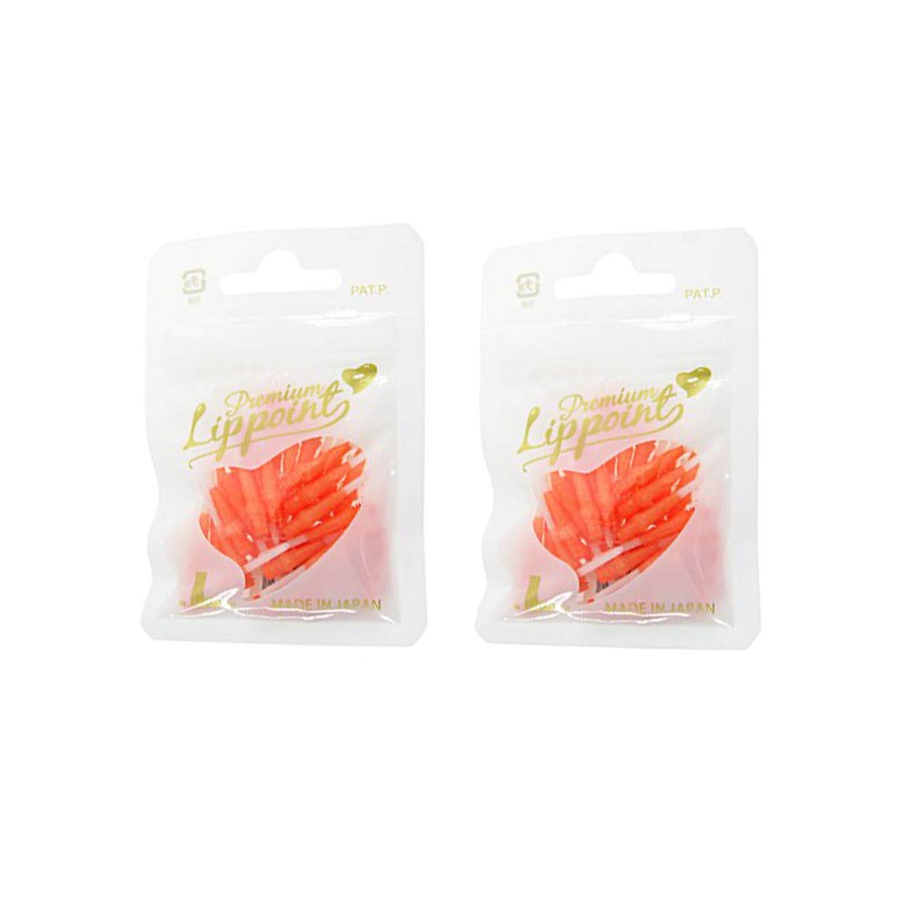 LSTYLE Premium Lippoint – 2-Tone Orange – 60 Count – Regular Length – Soft Tip Points – 2BA Thread