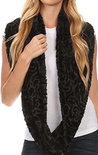 Sakkasmellah Long Wide Soft Fuzzy Furry Fur Infinity Fall Winter