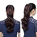 S-noilite Clip In Ponytail Hair Extensions Claw Clip In Ponytail Extention Hairpiece Long Curly Jaw Clip In Ponytail for Women Synthetic Fiber Hair 18 Inch Medium Brown