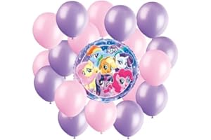 My Little Pony Party Supplies Bundle - Official Licensed Product with 1 Foil Balloon & 20 Latex Balloons - Perfect for Birthd