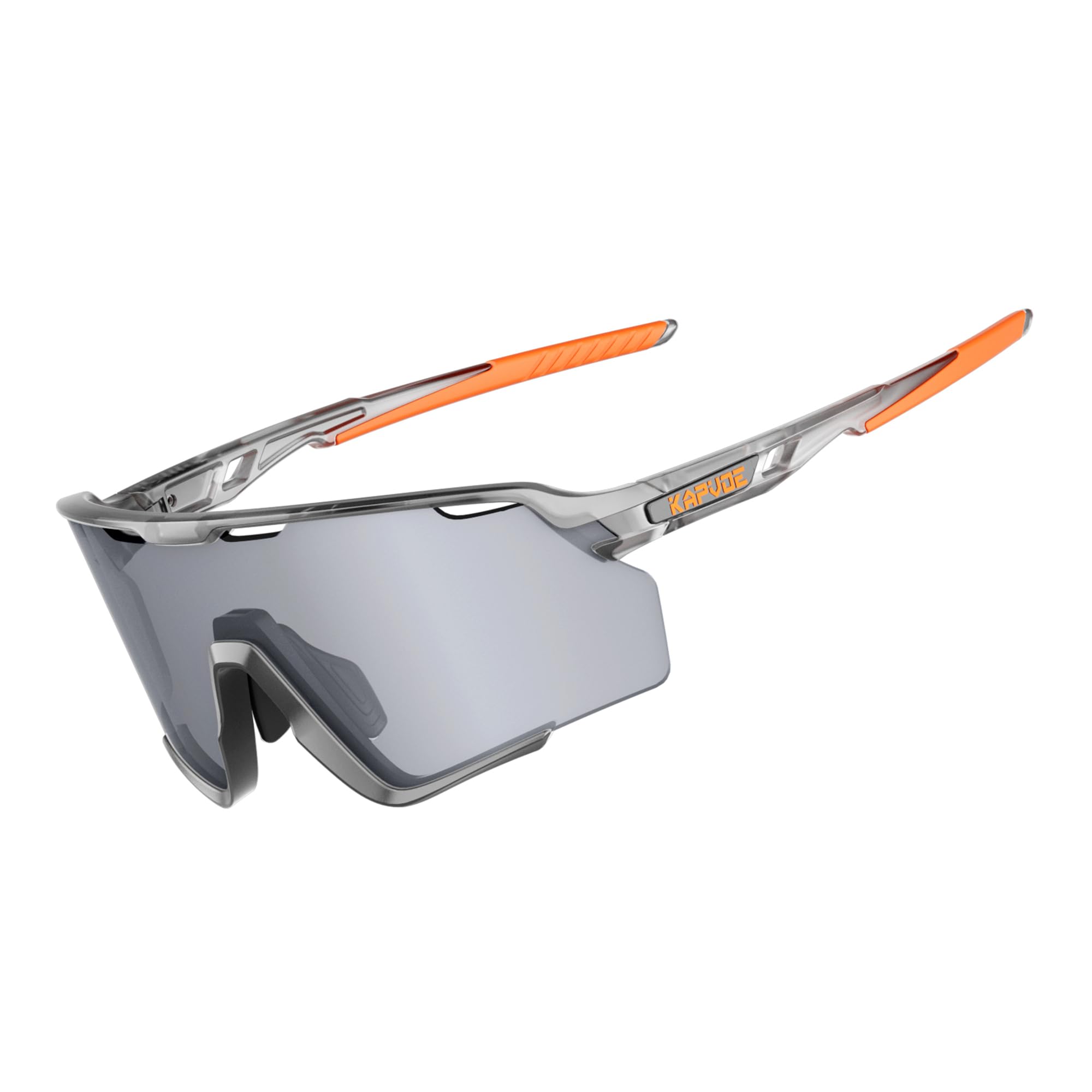 KAPVOE Polarized Cycling Glasses Sport Sunglasses MTB BMX Men Women Ride Bike Bicycle Running Golf Hiking Volleyball Tennis Driving Fishing Softball Mountain Riding 06