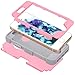 iPhone 5S Case, KAMII 3 Layers Verge Hybrid Soft Silicone Hard Plastic Triple Quakeproof Drop Resistance Protective Case Cover for iPhone 5/5S (Pink Grey)