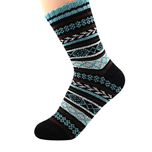 image for Zando Womens Wool Socks Winter Thick Athletic Socks Crew Sock Warm Hik