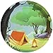 BLUE PANDA Disposable Plates - 80-Count Paper Plates, Camping Party Supplies for Appetizer, Lunch, Dinner, and Dessert, 9 Inches in Diameter