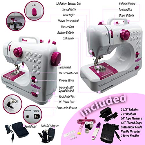 Sew Mighty, Mighty Multi Sewing Machine Multifunction Machine with 12