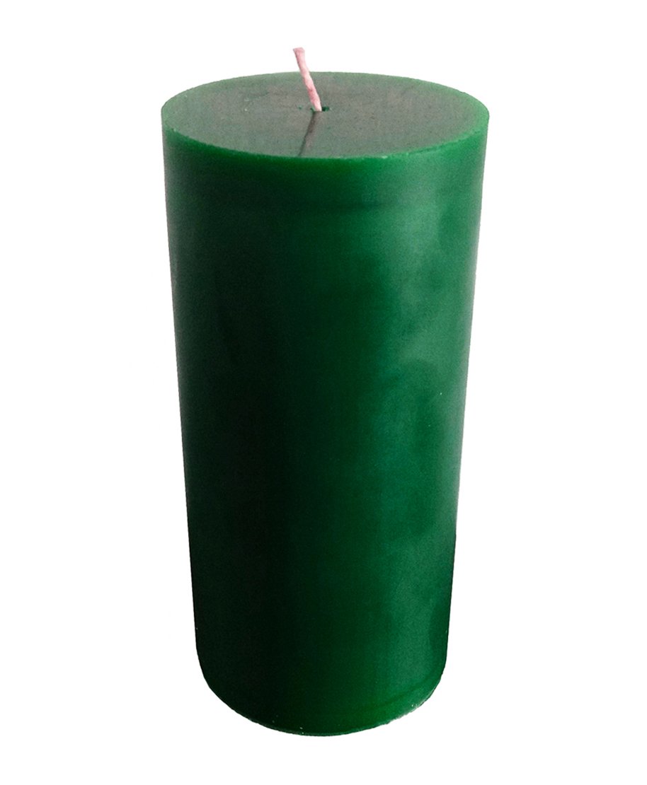 Collumino Pillar Candle, Long Burn Time, Dinner Bistro Table Church Wedding Candle (Forest Green, 7 x 15 cm)