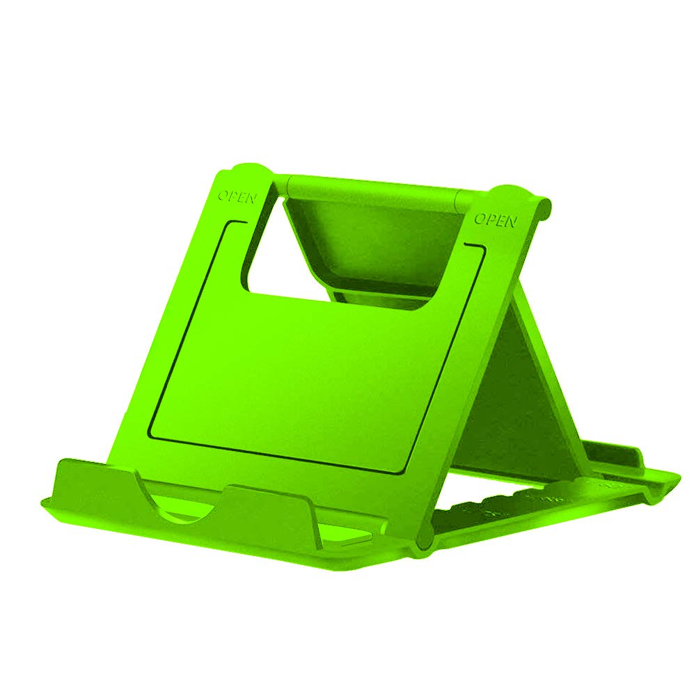 MYLB Cell Phone Stand, Universal Foldable Tablet Stand Multi-angle Pocket Desktop Holder Cradle (Green)