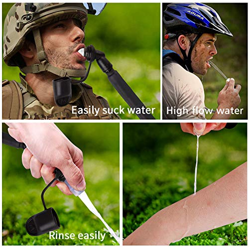 Hydration Bladders 3 Liter Water Reservoir Leak Proof Military Water Storage Bladder Bag TPU BPA Free Hydration Water Pouch Replacement for Hiking Climbing Camping Running Cycling Outdoor Backpack - Thumbnail 5