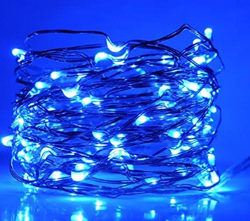 Winter Lane Set of 3 Indoor/Outdoor Multifunction 10' Micro LED Light Strings W/ Batteries and Remote Control Blue