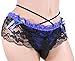 Men's Lingerie Style Underwear - Soft Lace Pouch Briefs Panties,Breathable & Supportive for Everyday Wear,Small Bright Rose