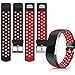 Hotodeal Compatible Fitbit Charge 2 Band, Classic Soft TPU Adjustable Replacement Accessory Bands Fitness Breathable Sport Strap Small Large Black RED