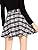 Milumia Women Plaid Mini Skater A line Skirt Belted Zipper Pleated Business Casual Black M