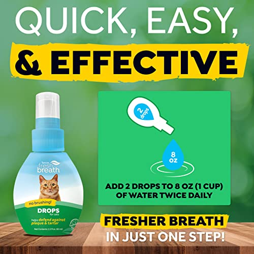 TropiClean Fresh Breath Cat Dental Water Additive Drops A Cat Breath