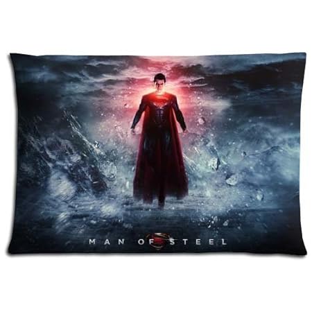 Polyester Cotton Zippered Lightweight Superman Body Pillow Case