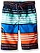 Kanu Surf Big Boys Specter Quick Dry Beach Swim Trunk, Halo Navy/Orange, Large (14/16)