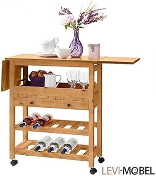 Moebelaktionsshop24 Kuchenwagen Tisch Esszimmer Kuche Kiefer Massivholz Gelaugt Geolt Neu 824104 Amazon De Kuche Haushalt