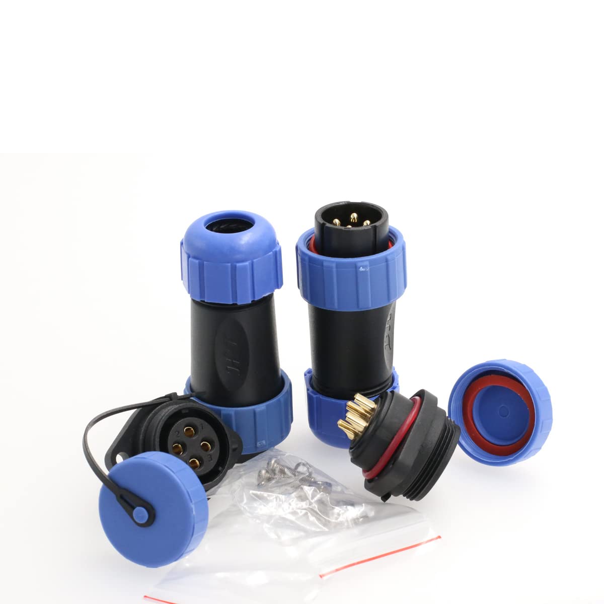 Eonvic Aviation Plug Socket, SP21 IP68 4pin Waterproof Aviation Plug Socket Cable Connector,Plug and Socket (2)