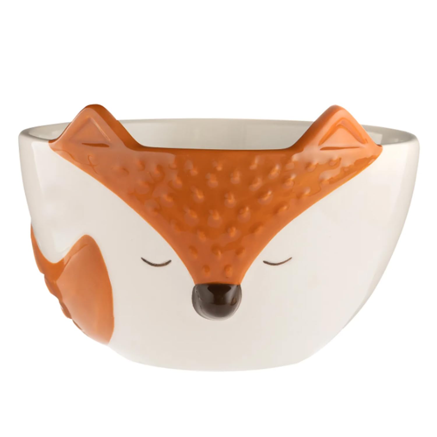 Price & Kensington Ceramic Cereal Soup Rice Ramen Snacks Bowl Serving Woodland Fox Microwave Safe
